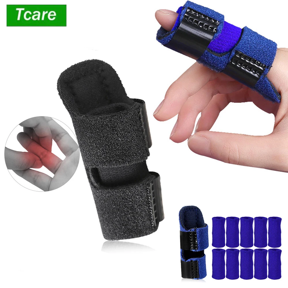 Tcare 1 комплект защитная накладка на палец пальцы регулируемая поддержка пальцев