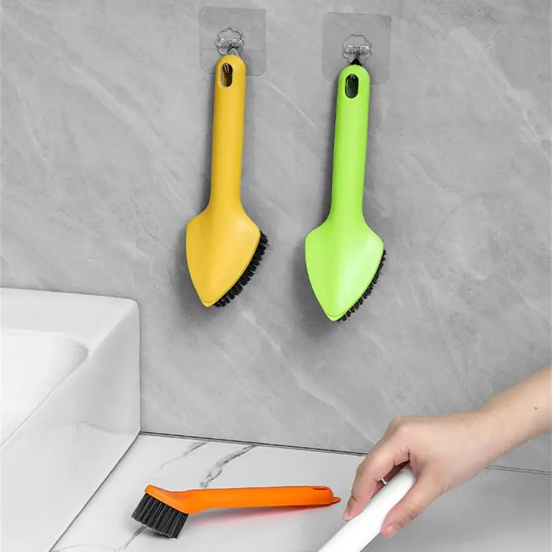 

Щетка для чистки ванной комнаты, легкая в использовании Гибкая щетина, Эффективная очистка, удобная ручка, треугольный дизайн, товары для дома
