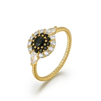 canner black zirconia%c2%a0 925 sterling silver rings for women luxury gemstones wedding party 18k gold minimalist fine jewelry
