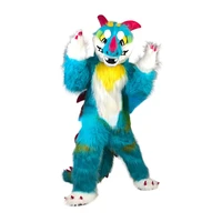 blue dragon mascot mascot walking cartoon puppet show costume animal costume furry custom headgear activity costume