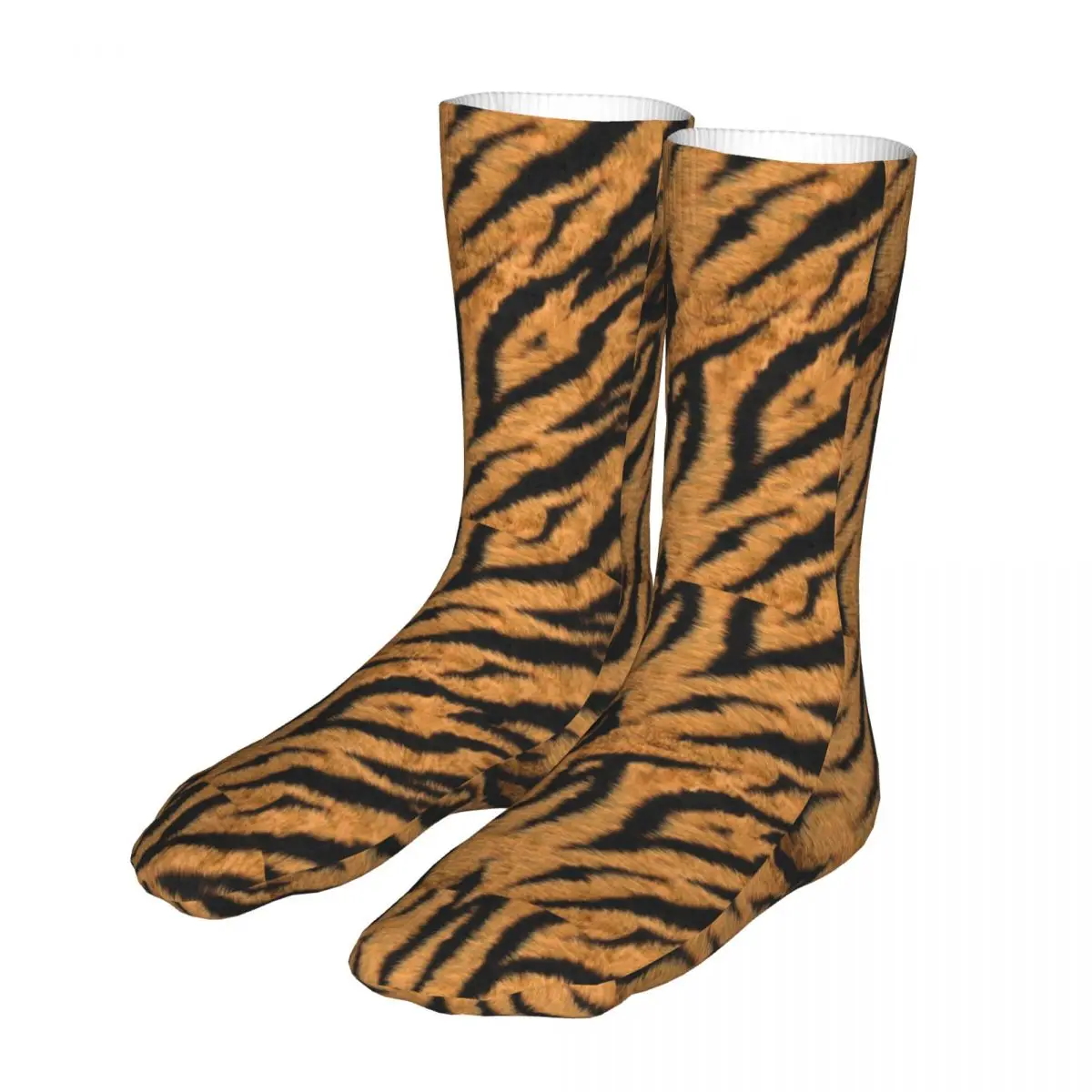 

Happy Tiger Stripe Animal Theme Woman Socks 2022 Men Leopard Print Sports Sock