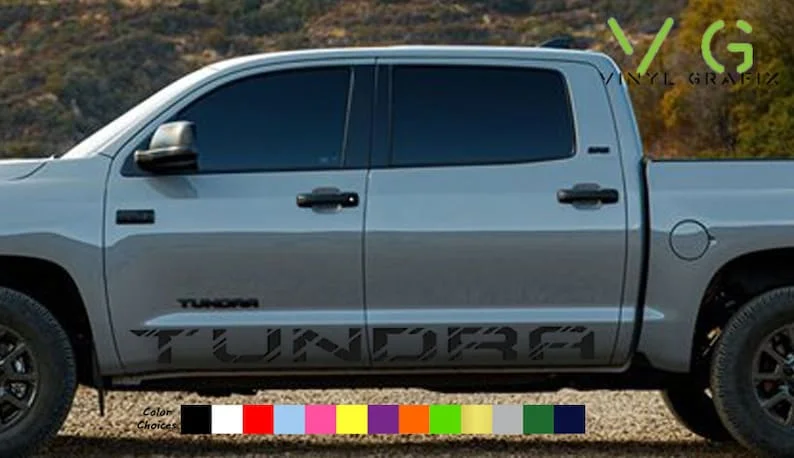 

Toyota Tundra Vinyl Side Decal Sticker Graphics Kit x2 ANY COLOR