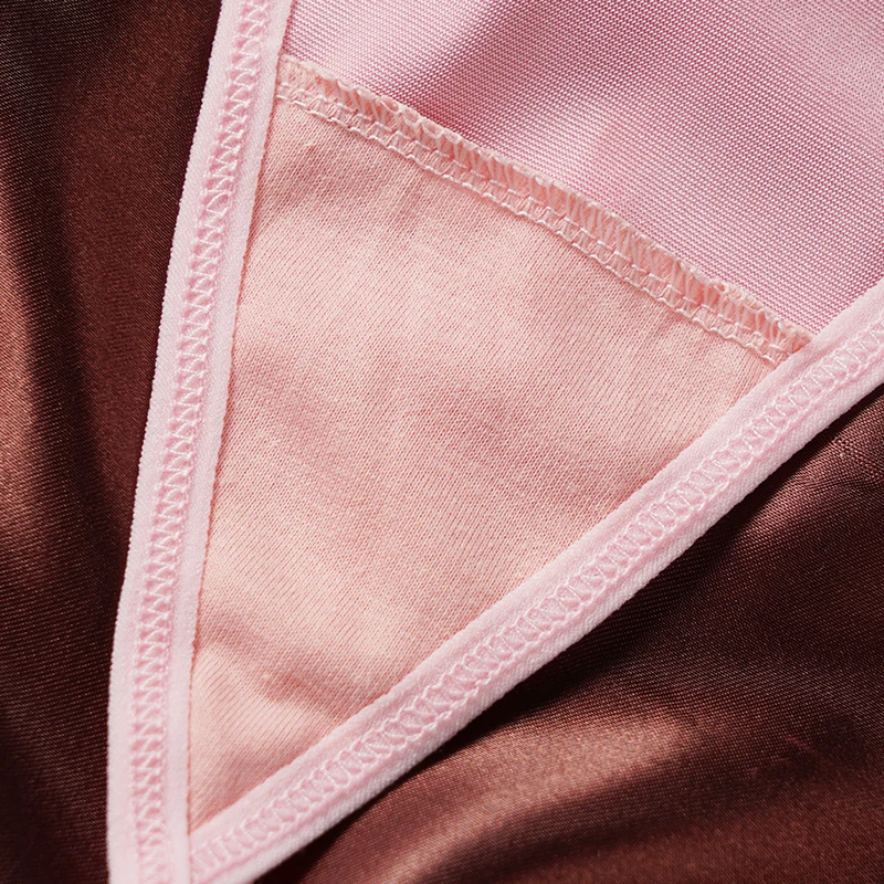 Женские атласные трусики M-2XL однотонные сексуальные стринги новое нижнее белье