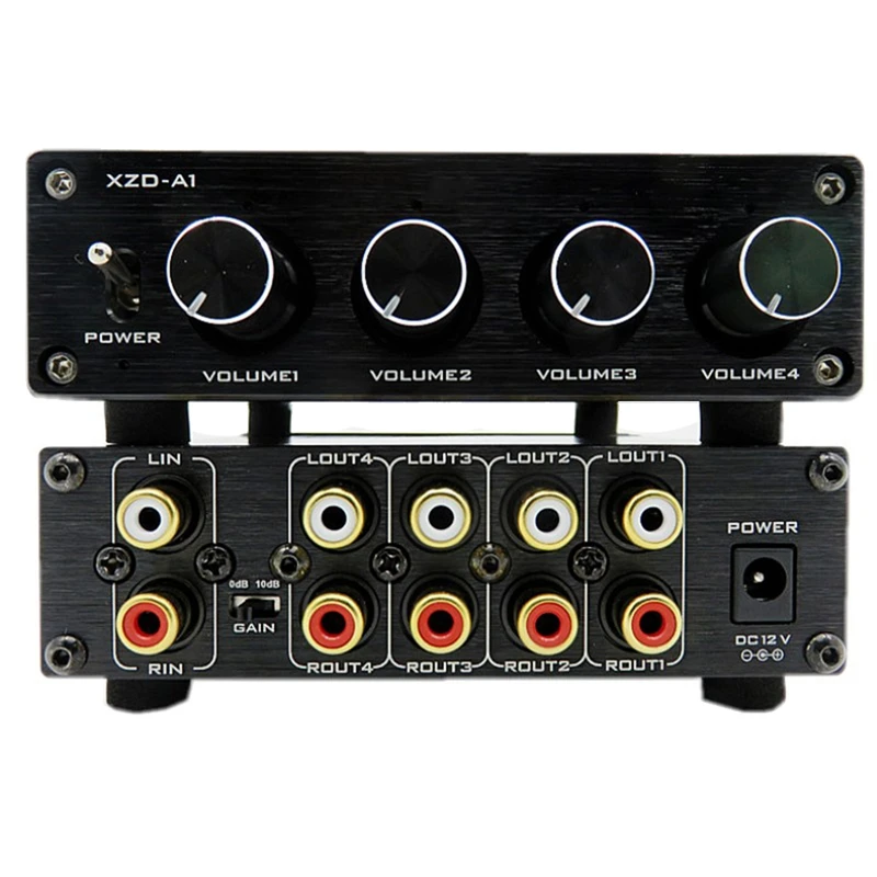 HIFI Lossless 1 вход 4 выхода RCA HUB дистрибьютор звука переключатель сигнала источника