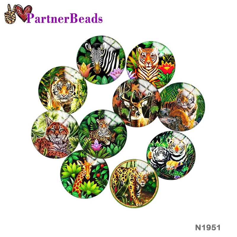 

Animal Tiger Image printing metal DIY snap button accessories Fit bag hat Clothes shoes N1951