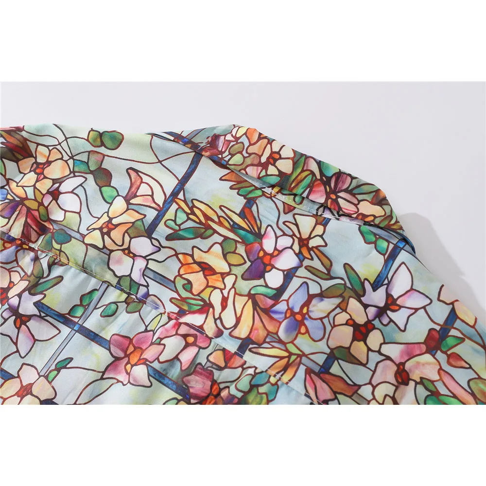 Мужская рубашка Dark Icon с цветочным принтом