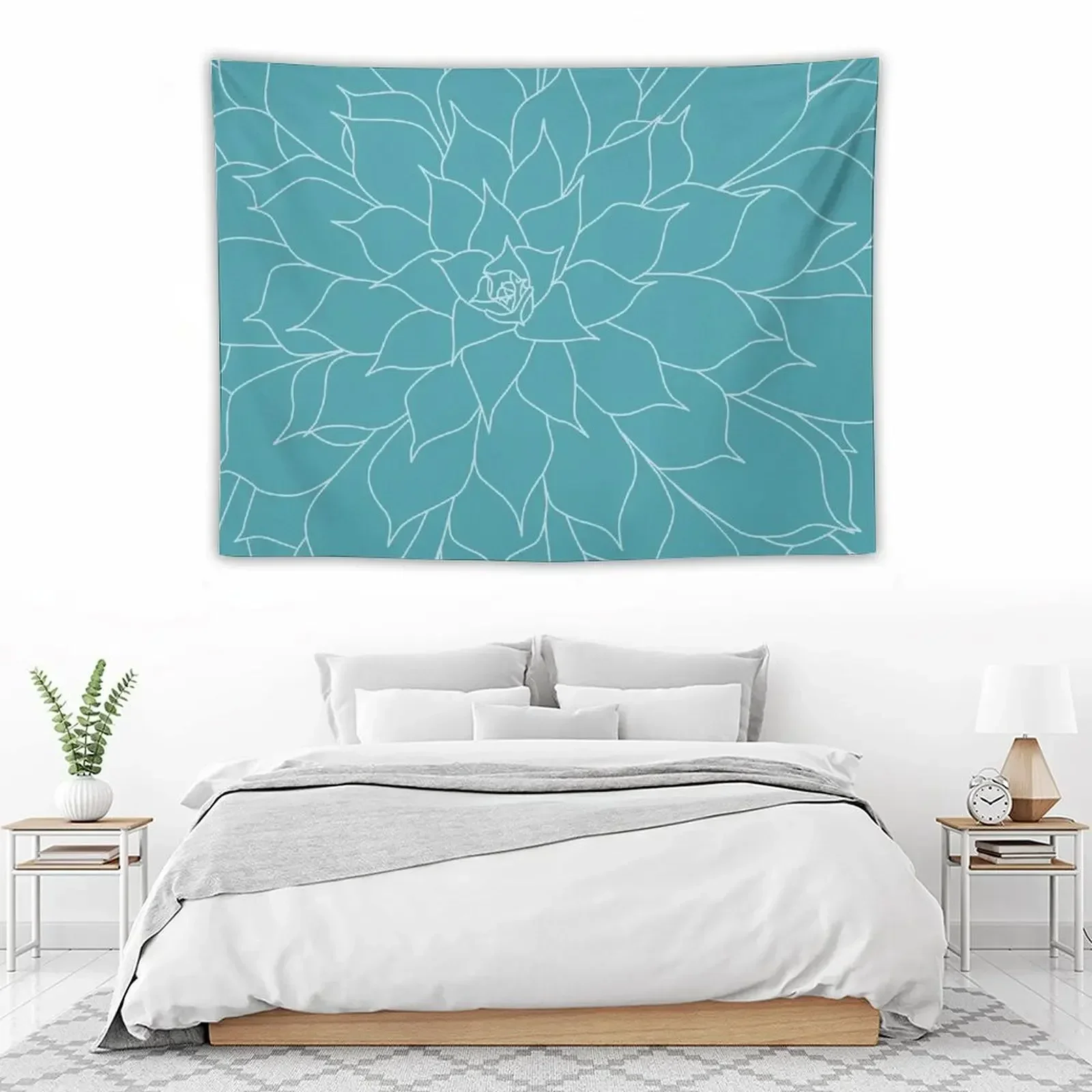 Бирюзовый сочный гобелен украшения для комнаты эстетические вашей спальни