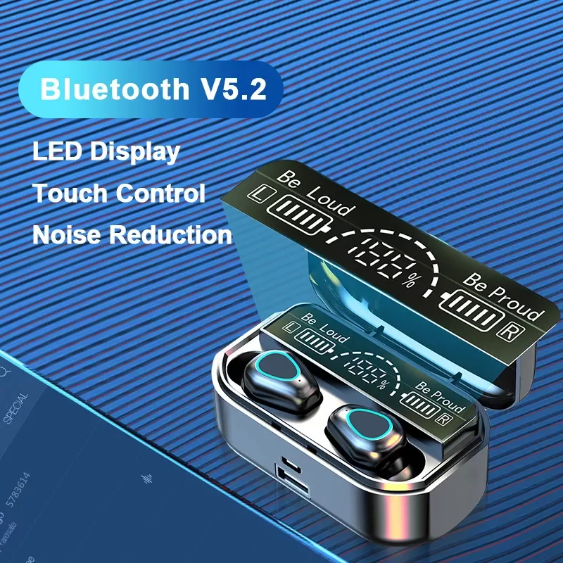 

Earphone New TWS Wireless Earphones 3500mAh Charging Box Stereo 5.2 Bluetooth Headphones In-Ear Earbuds Handsfree Headset