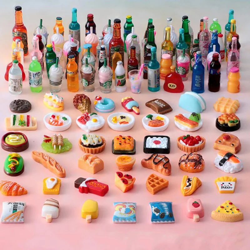 

Miniature Items Dollhouse Supermarket Food Snacks Ice Cream, Wink Drink for Blyth Barbies ob11 bjd Doll Decor Accessories