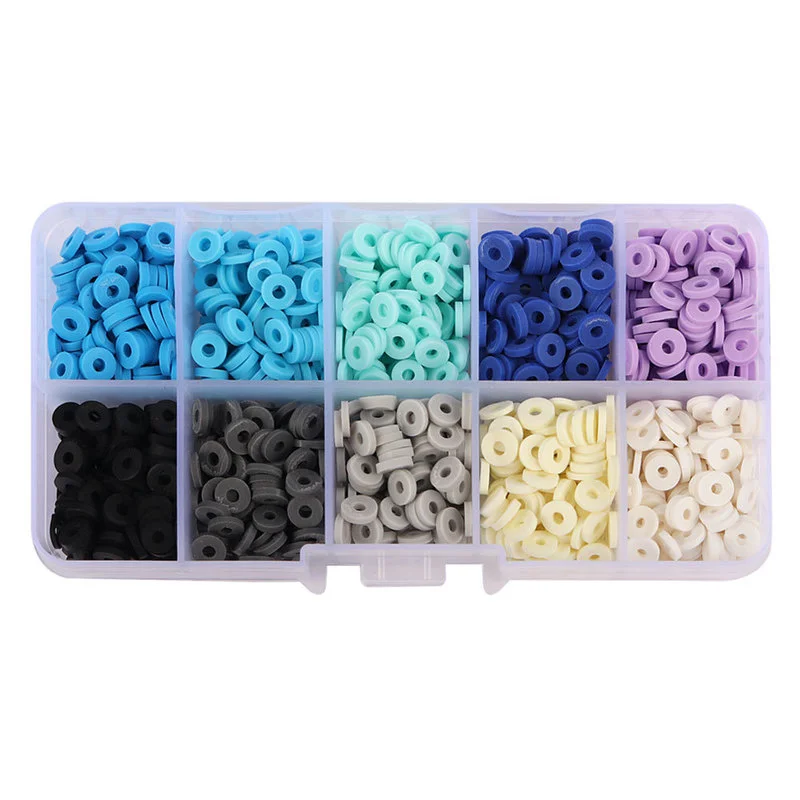 

Soft Pottery Beaded DIY Toy 10 Grid Color Soft Pottery Set 6mm Soft Pottery Piece Soft Pottery Flower Bohemian Bracelet Material