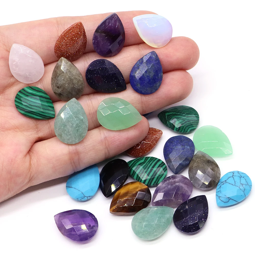 Бирюзовые бусины-кабошоны для рукоделия 13x1 8 мм