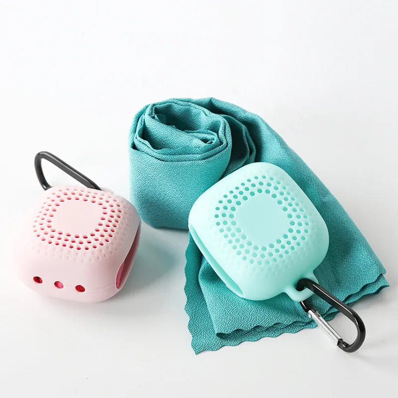 

Travel New Sport Products Microfiber Pocket Size Gym Sport Towel Quick Dry With Silicone Box