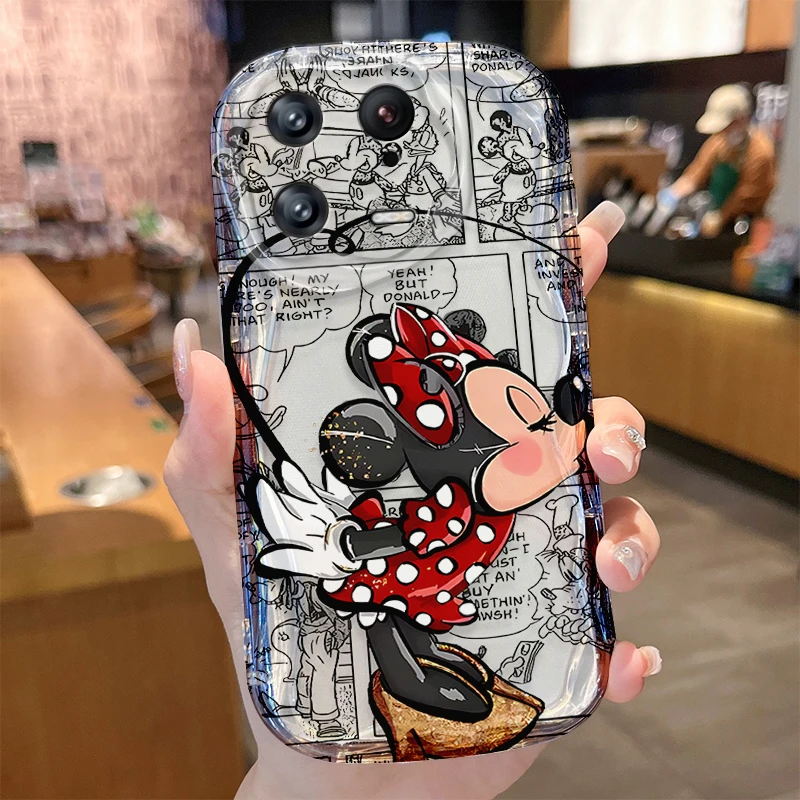 Чехол с волнистыми краями для влюбленных Микки и Минни Xiaomi Mi 13 12 11i 5G Pro Lite POCO X5 X4 X3 X2