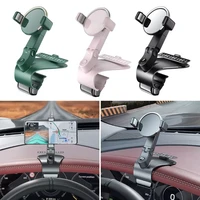 car phone holder stand universal fit sturdy stand save space easy to operate rotate freely dash sun visor mount