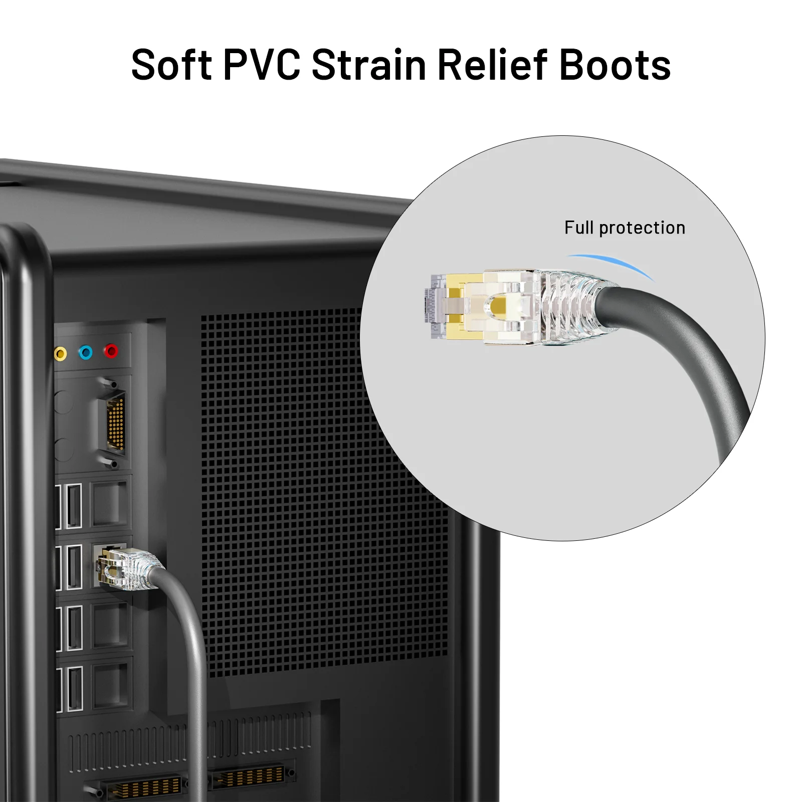 Фото Сетевой кабель Ethernet Natalink RJ45 CAT7/CAT6a, защитный кожух для кабеля, защитный колпачок для разъема кабеля, разноцветный мягкий пластик, 100 шт. №2