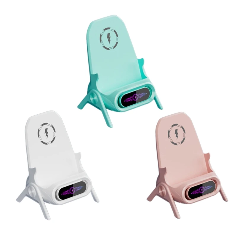 

New 15W Wireless Stand Pad Fast Charging Dock Station Phone Holder Cradle-