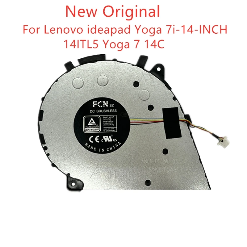 

Новый оригинальный вентилятор охлаждения процессора ноутбука для Lenovo ideapad Yoga 7i-14-дюймовый 14ITL5 Yoga 7 14C вентилятор DC5V