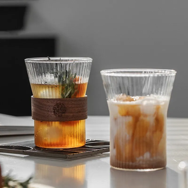 

2/4/6 шт., термоизолирующие стеклянные кружки в японском стиле