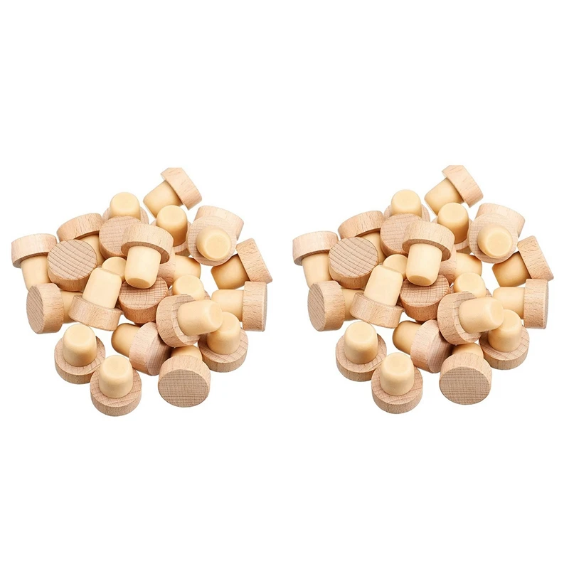 

60Pc Wine Bottle T Shaped Wooden Stopper For Wine Wooden Stopper Wine Stopper Reusable Wooden Stopper And Wine Stopper