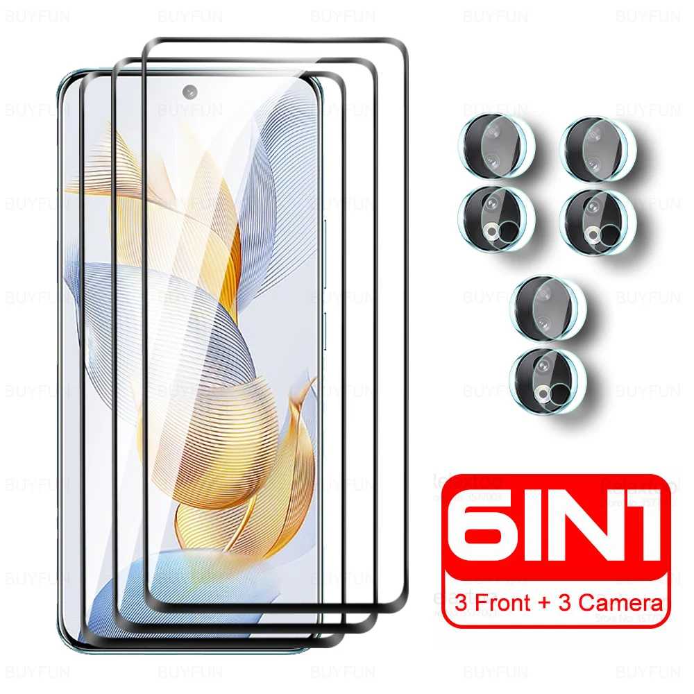 

6To2 Curved Tempered Glass For Honor 90 5G Camera Protective Glass Honar Honer 90 Honor90 REA-AN00 2023 6.7inch Screen Protector
