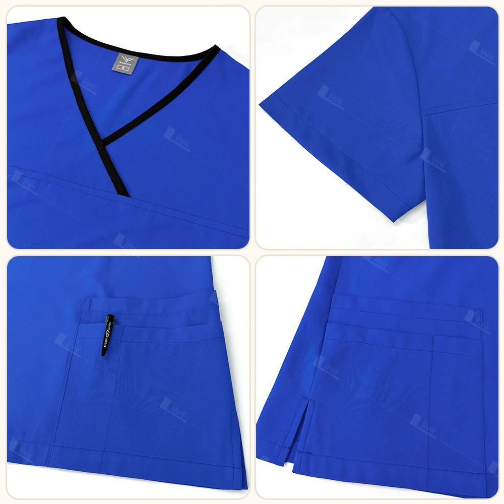 Multilcolors Hospital Medical Scrub Suits Uniform Women Men Scrubs Set Beauty Work Clothes Nurse Accessories Dental Surgery Suit