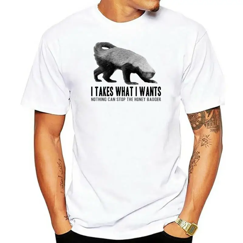 

Honey Badger Speaks White T-Shirt - T-Shirt White