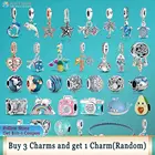 Шармы из серебра 925 пробы для браслетов Pandora, из муранского стекла