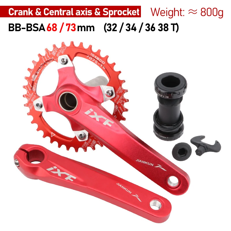IXF велосипедный Кривошип 104BCD MTB велосипед цепь 170 мм черный круглый Овальный 32T 34T