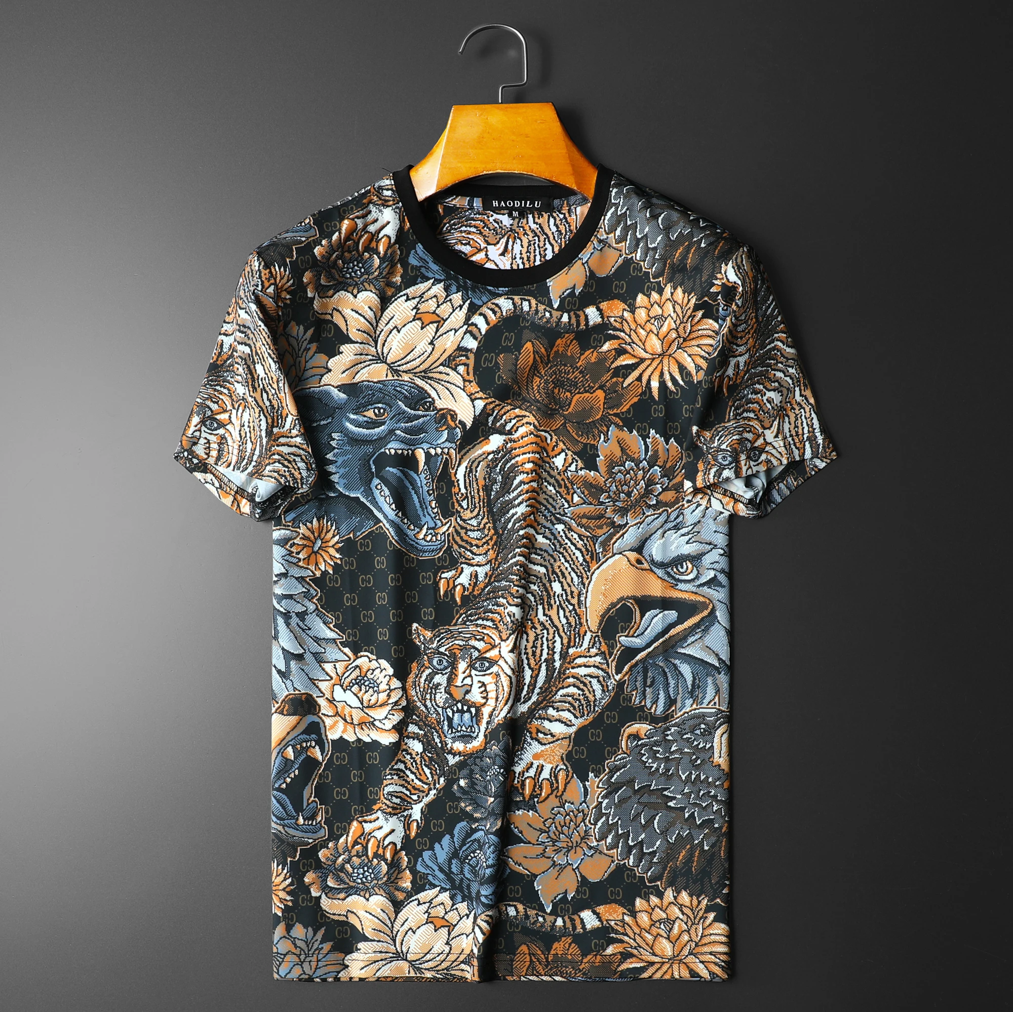 

2022 New Arrival Fashion High Quality Summer Men Short Sleeve Loose Large Cotton O-neck Casual T Shirt Plus Size M-5XL