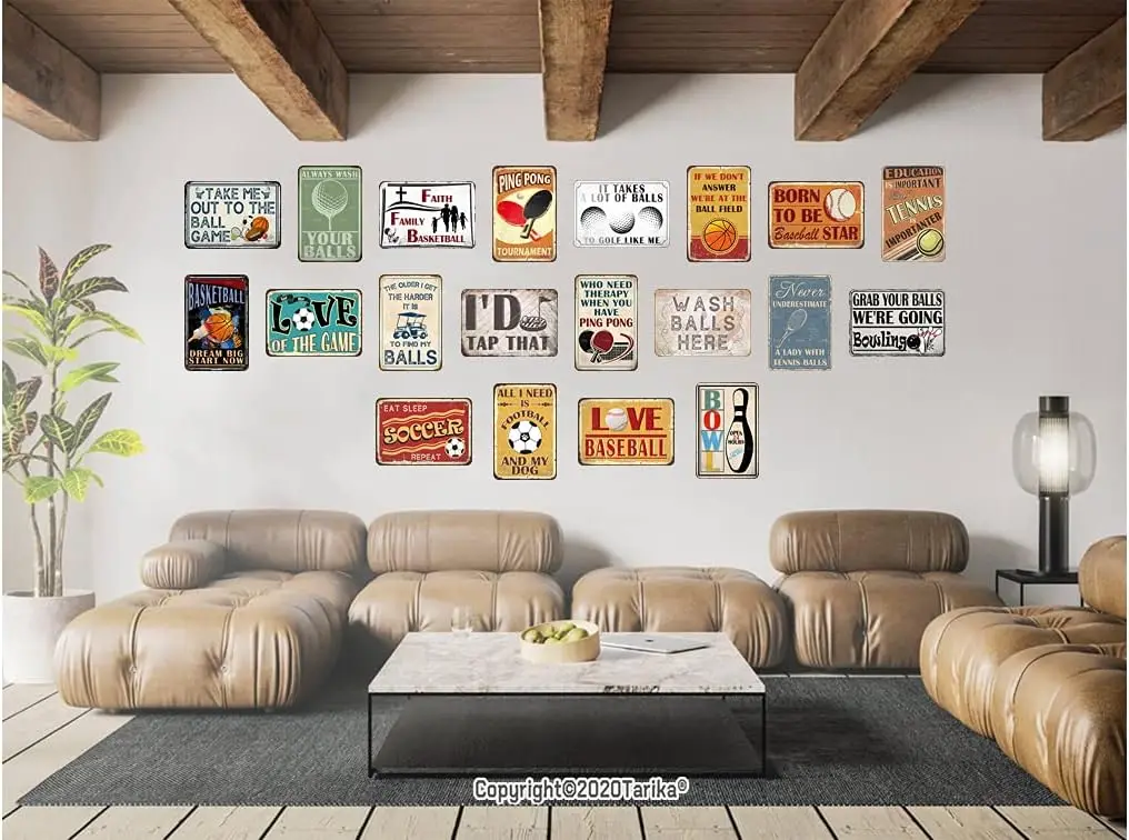 Born to Be Бейсбольная звезда Винтажный вид 8X12 дюймов Металлическое украшение