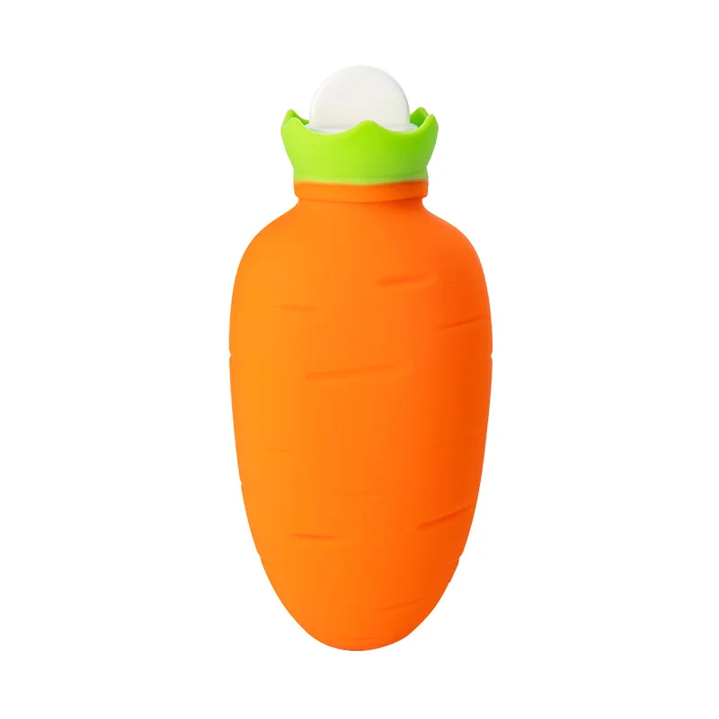 Silicone Warm Handbag Carrot-shaped Silica gel Water-filled Hot Water Bottle Can be Heated by Microwave Oven to Warm Handbag.