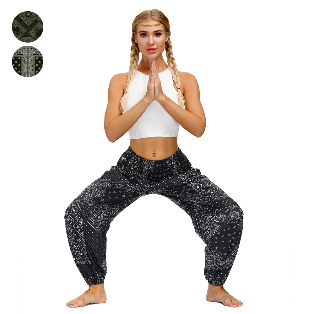 

Hot Selling Totem Printing Yoga Pants Sports Pants Fitness Comfortable Loose Women's Lantern Pants Fitness Clothing Yoga Pants