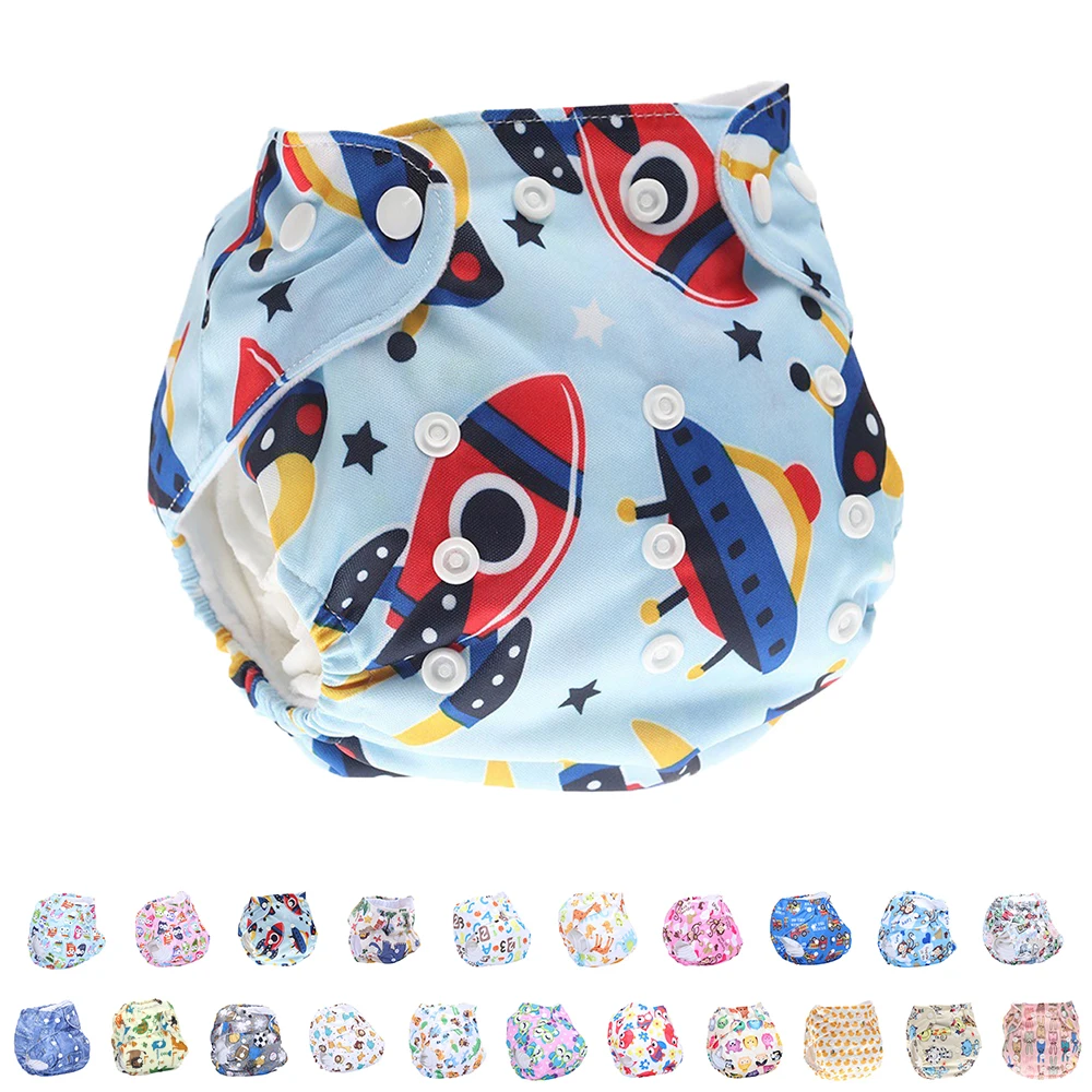 

Baby Diaper Waterproof Adjustable Swim Diaper Pool Pant Reusable Washable Cute Cartoon Print Pattern Baby Newborn Diaper