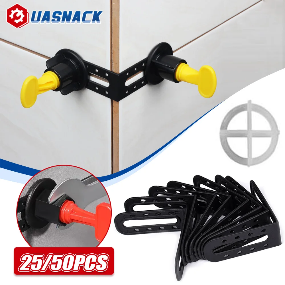 

25/50Pcs Tile Leveling System Male Angle Leveling Can Be Used with Tile Leveler Spacers To Locate Leave Seams Construction Tools