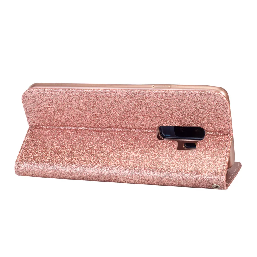 Fashion Glitter Leather Wallet Card Slots Flip Case For Samsung A03s A04s A12 A13 A14 A21s A23 A33 A51 A52 A53 A71 A6 A7 A8 2018