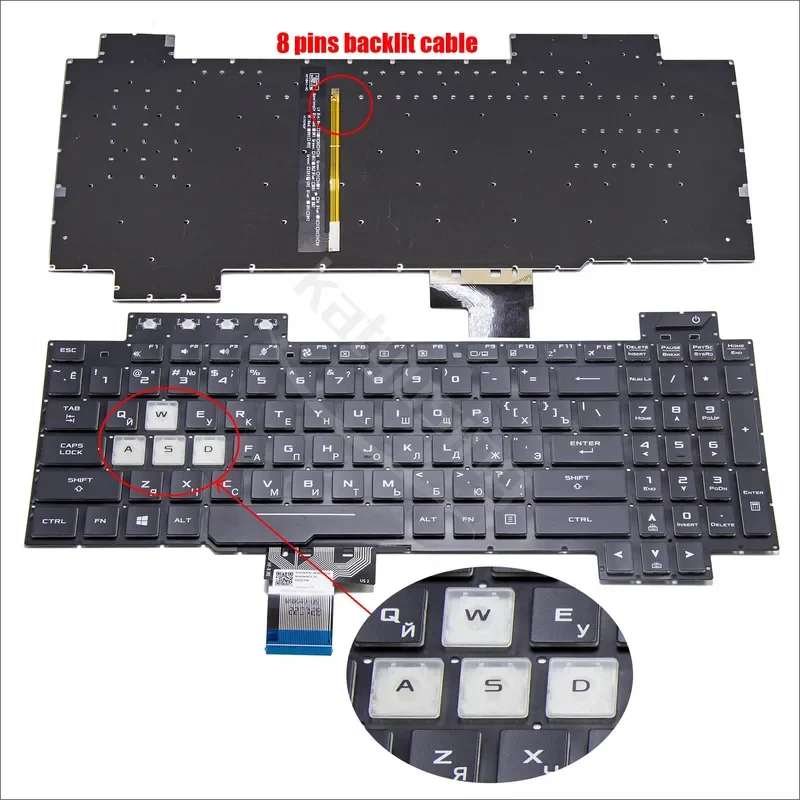Клавиатура Ru США TUF игровая fx705 fx705d fx705dy fx705dd fx705dt fx705du ноутбук