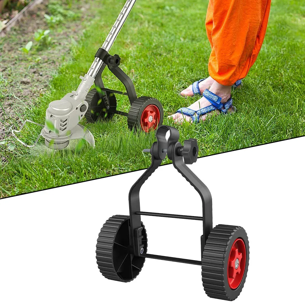 

1pc Brushcutter Wheel Set For Mower Maintenance Gardening Works Grass String Trimmer Metal Adjustable Cutter Support Wheels Set