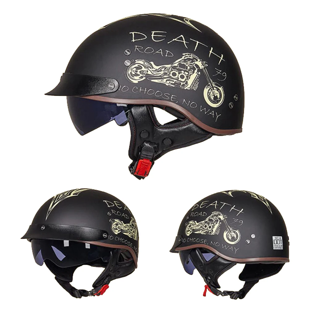 Ретро мотоциклетный шлем GXT для скутера гоночный езды на мотоцикле с защитой от