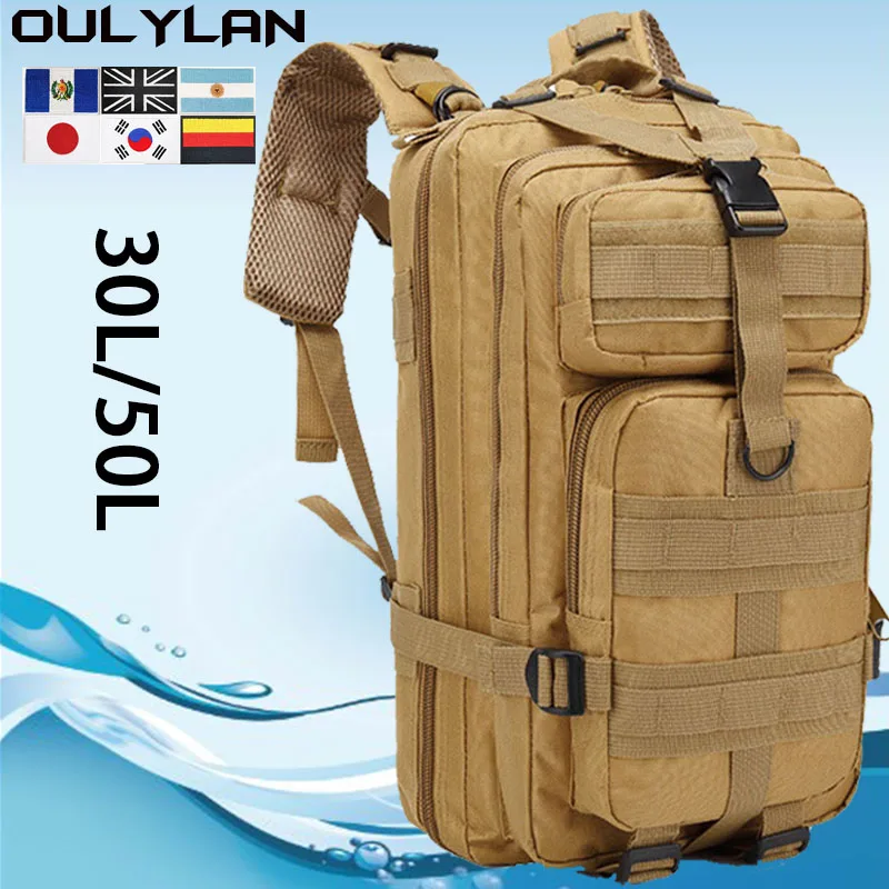 

Нейлоновые походные сумки 900D, военный тактический Мужской рюкзак 30 л/50 л, походная охотничья водонепроницаемая сумка для кемпинга