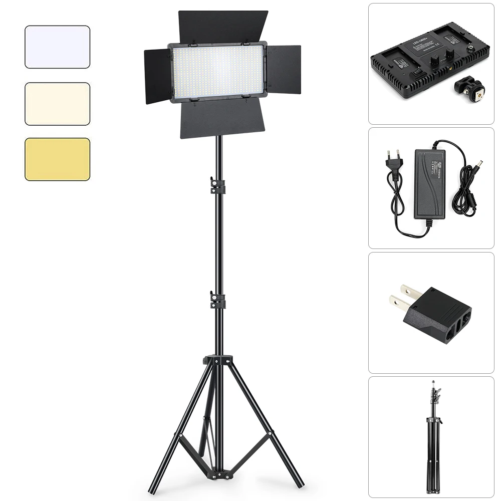 LED Video Light Panel Bi-Color 3200-5600K 40W Dimmable Photography Lighting on Camera Photo Fill Lamp For Tiktok Studio Makeup enlarge