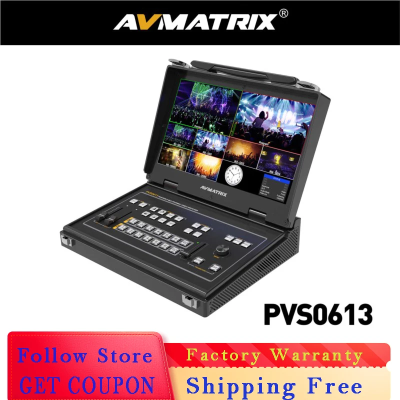 

AVMATRIX PVS0613 13,3 "Портативный 6CH SDI/HDMI многоформатный видео FHD LCD коммутатор с режимом PiP, аудио микшер, Интерфейс GPIO
