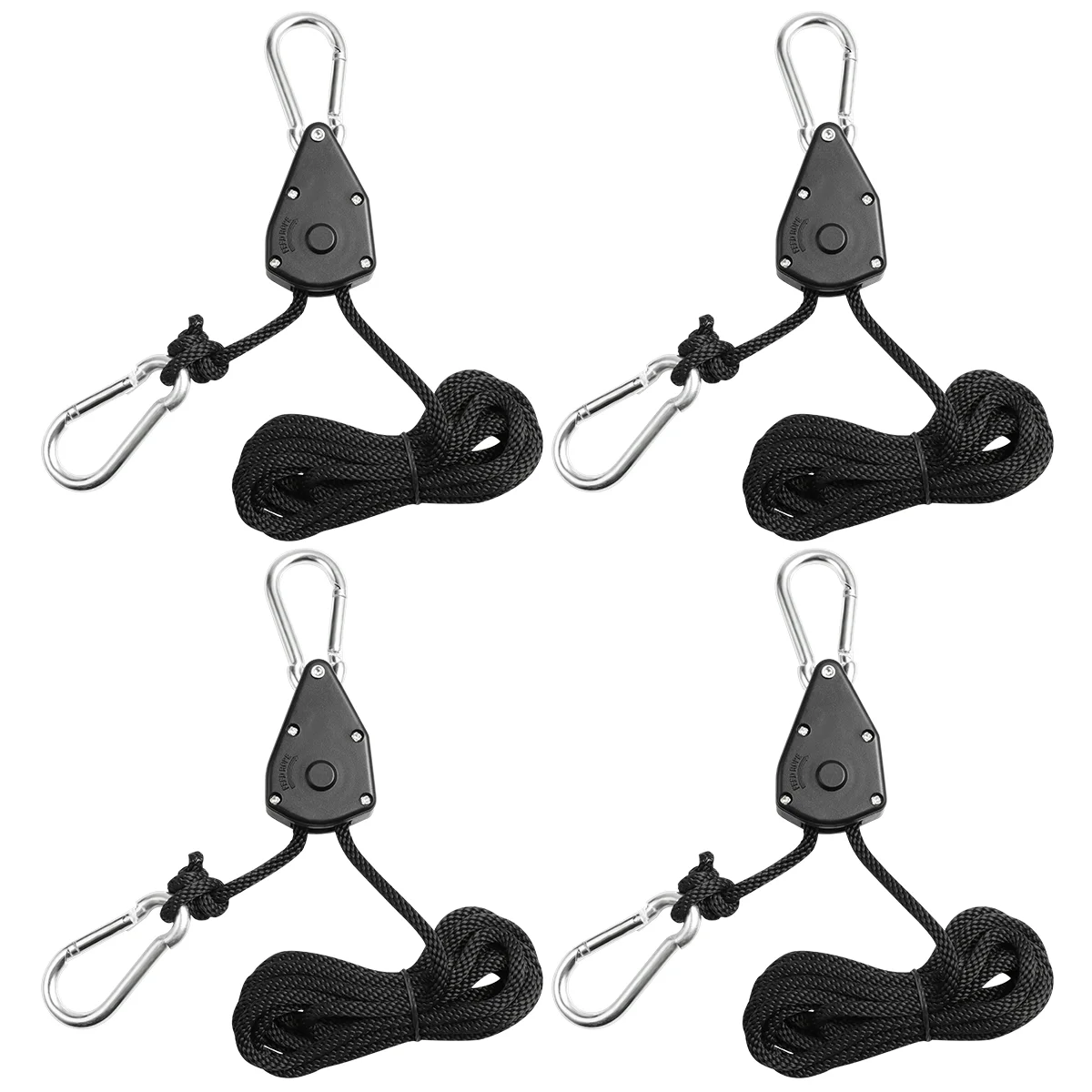 

tarp clips pulley hanger rope light hangers ratchet pulleys for lifting- 4PCS Durable Heavy Duty Adjustable Grow Light Fan