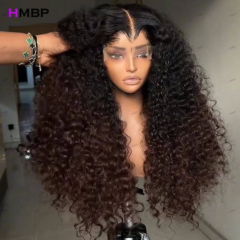 Фото Парик Lagos Hairline Omber Jerry Curly с высокой плотностью волос 300/400, с прозрачной HD кружевной передней частью 13x6, 16-42 дюйма, для женщин №2