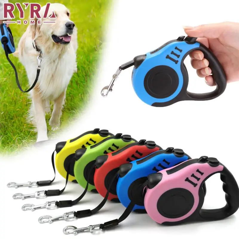 

Прочный поводок для собак, автоматическая выдвижная рулетка из нейлона, 3/5 м, для прогулок с питомцами