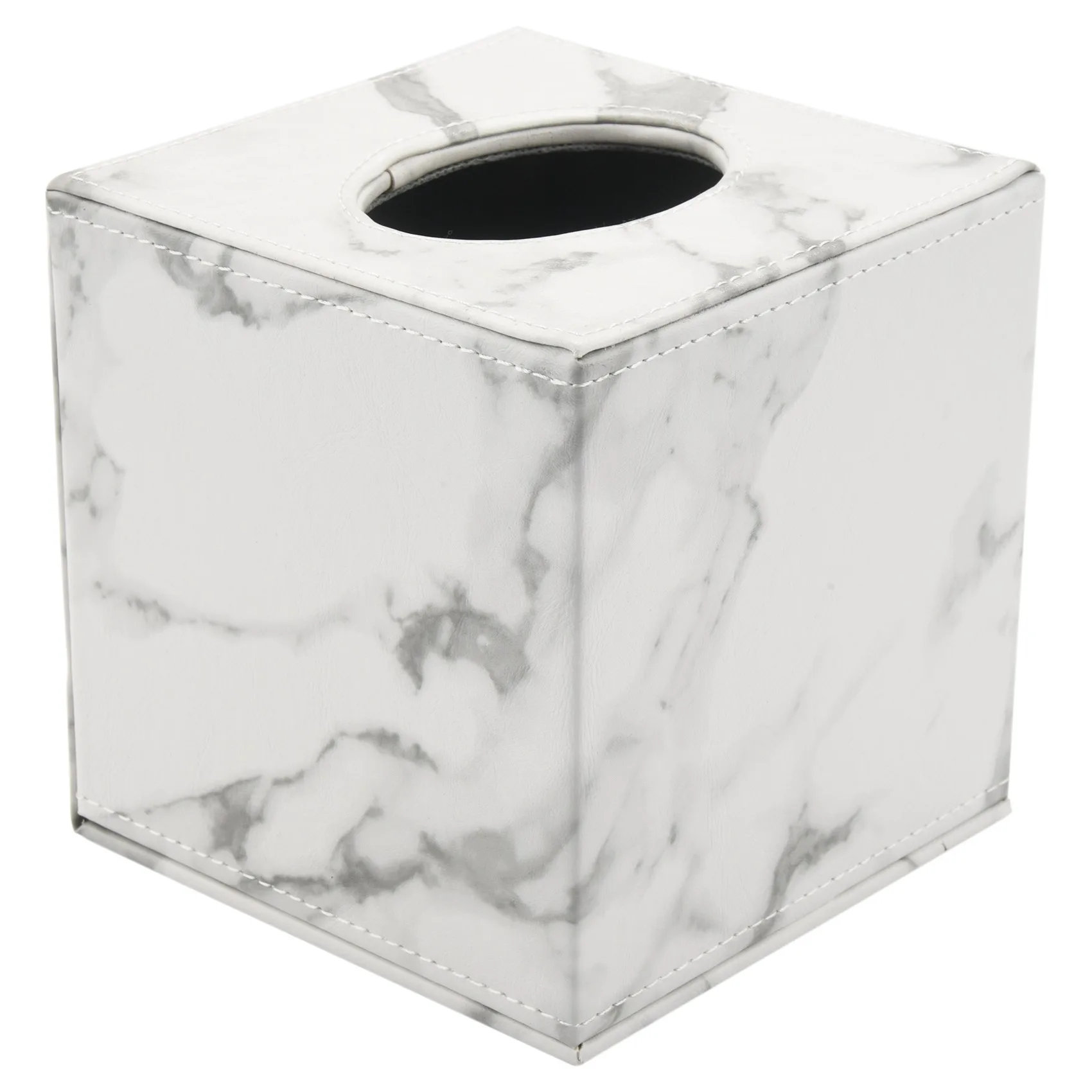 

Marble Square Square Tissue Box PU Leather Roll Paper Holder Toilet Paper Box Napkin Paper Box Cover Locker Towel Box