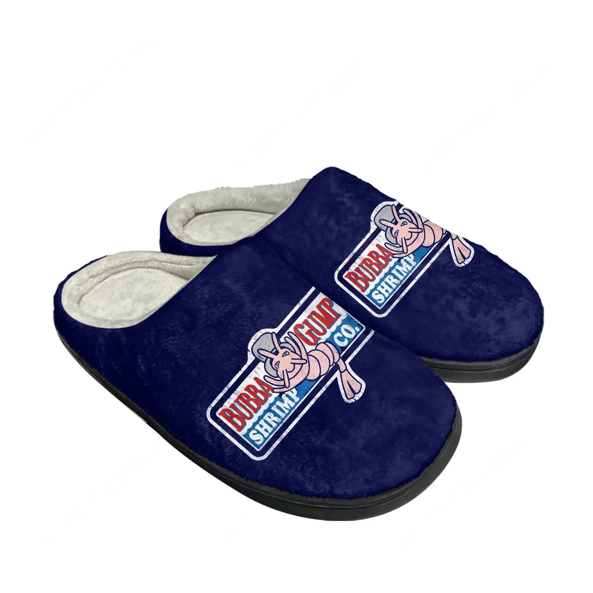 Фото Ретро-тапочки Bubba Gump Shrimp Home Cotton 1994 года, индивидуальные, мужские и женские, плюшевые, для дома, повседневные, теплые, термо-тапочки №3