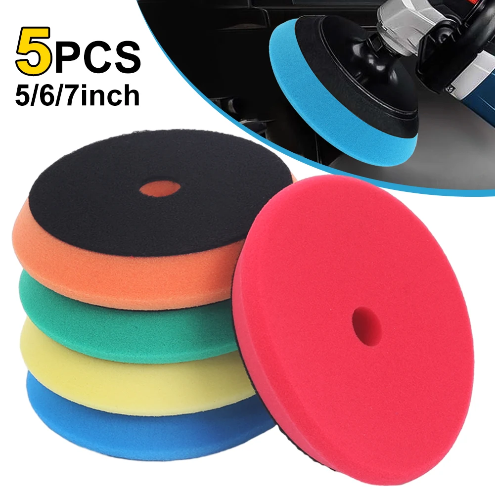 

5/6/7 Inch Compound Buffing Polishing Pad Sponge Wheel Buffing Pads Angle Grinder Car Paint Care Polisher Pads Car Accessories