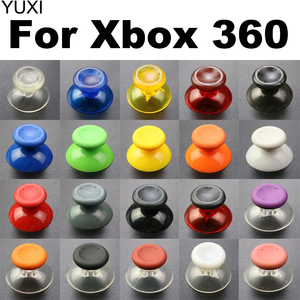 

YUXI 1PCS ThumbStick for Xbox 360 Wired Wireless Controller Analog Sticks Cap Gamepad Grips Joystick Mushroom Cover
