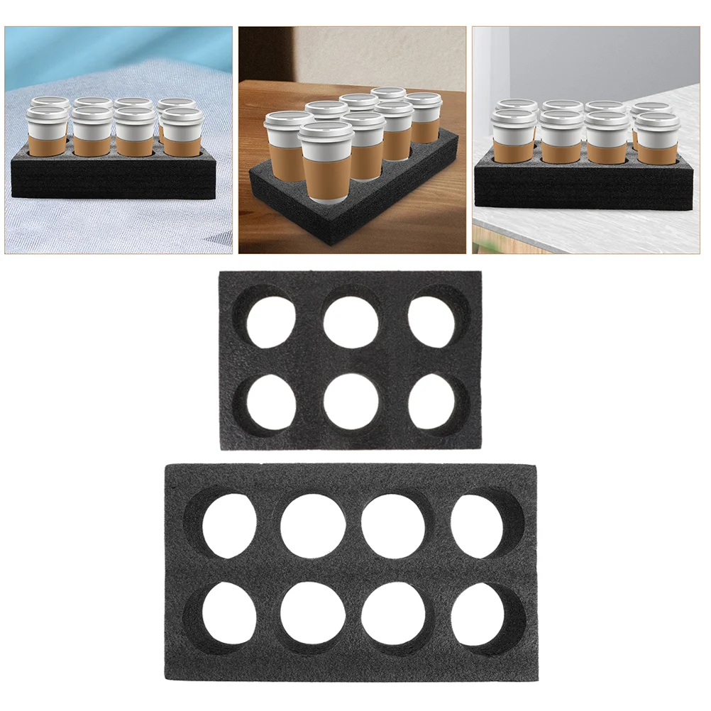 

Drink Cup Carrier Holder Tray Coffee Takeout Beverage Carrierspacking Delivery Trays Take Out Carry Takeaway Disposable Drinks