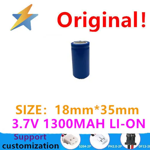 

buy more will cheap Brand new genuine 3.7V polymer lithium rechargeable battery 18350 1300MAH flashlight flat head new